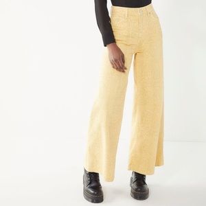BDG Marilyn Snakeskin High Waist Yellow Wide Leg Jeans